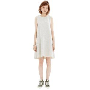 Madewell Anytime Scuba Dress Womens Small Light Gray Creme Sleeveless A-Line